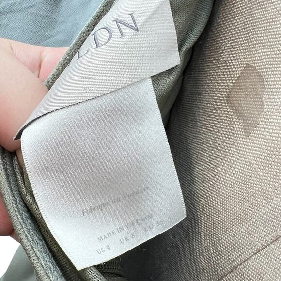 BHLDN Cali Satin Cowl-Neck Midi Slip Dress Moss Green Size US 4 - Picture 14 of 16